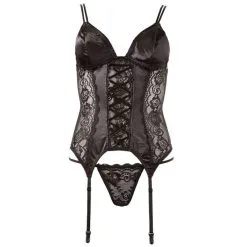 Cottelli Collection Guêpière Dentelle Seins Nus -SexToys Soldes Boutique cottelli collection ensemble 2 pieces basque 3