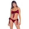 Cottelli Collection Maillot De Bain 2 Pièces Satiné Bordeaux