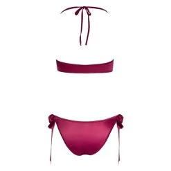 Cottelli Collection Maillot De Bain 2 Pièces Satiné Bordeaux -SexToys Soldes Boutique cottelli collection maillot de bain 2 pieces noueds bordeaux 4