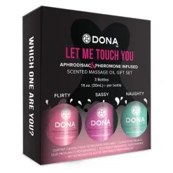 Dona By Jo Coffret 3 Huiles De Massage Parfumées Let Me Touch You -SexToys Soldes Boutique dona by jo let me touch you gift set 2