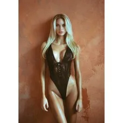 LEG AVENUE Body Dentelle Florale Laçage Noir -SexToys Soldes Boutique leg avenue body dentelle florale lacage noir 3