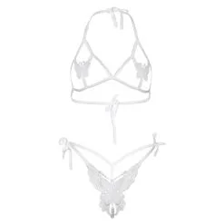 LEG AVENUE Ensemble 2 Pièces Ouvert 81655 Papillons Blancs -SexToys Soldes Boutique leg avenue ensemble 2 pieces 81655 papillons blancs 3