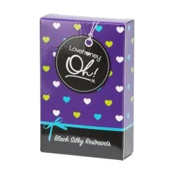 Lovehoney Menottes Ruban Bondage Satin Oh! Noir -SexToys Soldes Boutique lovehoney oh menottes ruban bondage satin noir 4