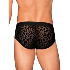 Obsessive Slip Azmeron Léopard Noir -SexToys Soldes Boutique obsessive azmeron slip leopard noir 2