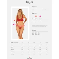Obsessive Ensemble 2 Pièces Lonesia Dentelle Rouge -SexToys Soldes Boutique obsessive ensemble 2 pieces lonesia dentelle rouge 4