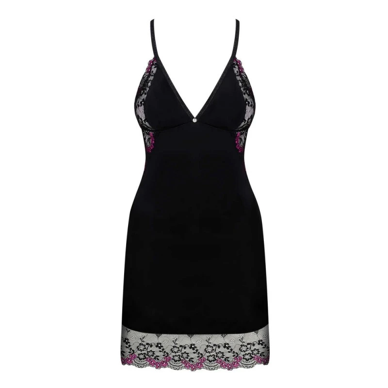 Obsessive Nuisette Vanessme Dentelle Florale Noire GT 2 Obsessive Nuisette Vanessme Dentelle Florale Noire GT – Image 2
