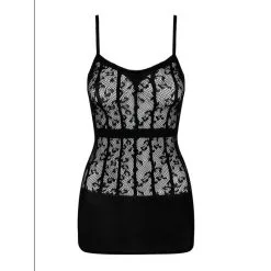 Obsessive Robe Noire Transparente D605 -SexToys Soldes Boutique obsessive robe noire transparente d605 4