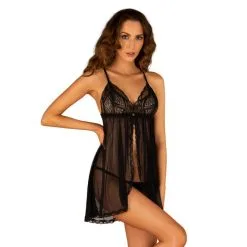 Obsessive Nuisette Babydoll Sedila Dentelle Noire