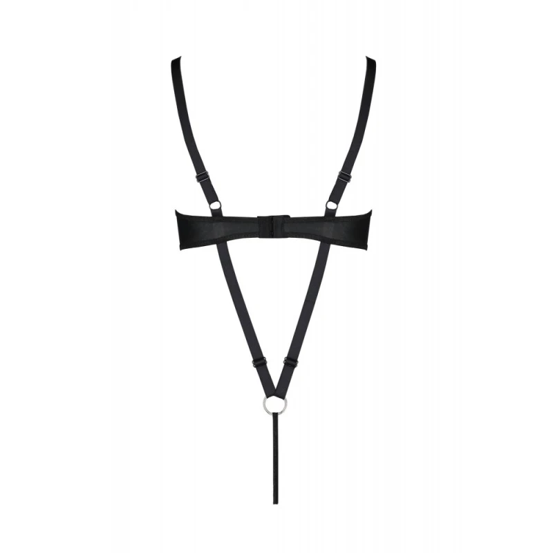 Passion Body Ouvert Celine Leather Collection Noir 2 Passion Body Ouvert Celine Leather Collection Noir – Image 2