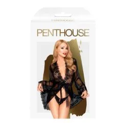 PENTHOUSE LINGERIE Déshabillé En Dentelle Hypnotic Power Noir -SexToys Soldes Boutique penthouse lingerie deshabille hypnotic power noir 2