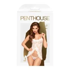 PENTHOUSE LINGERIE Nuisette à Volants Flawless Love Blanche -SexToys Soldes Boutique penthouse lingerie nuisette volants flawless love blanche 2