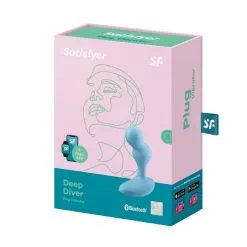 Satisfyer Plugs Satisfyer Deep Diver Bleu Plug Anal Vibrant Connecté -SexToys Soldes Boutique satisfyer deep diver plug anal vibrant connecte bleu 5