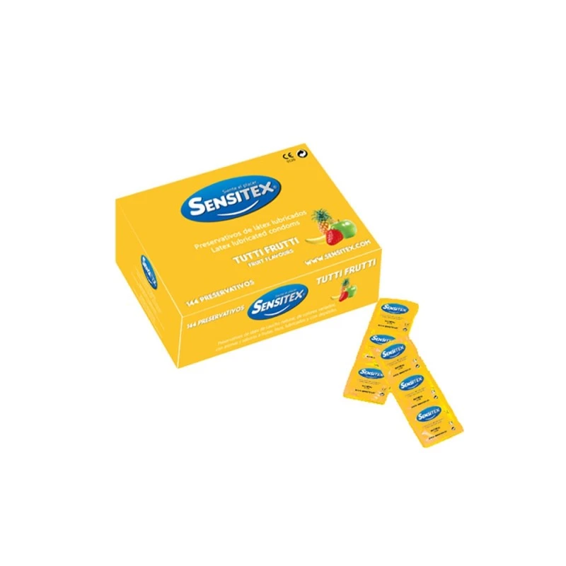 Préservatifs Tutti Frutti Sensitex Boîte De 144 1 Préservatifs Tutti Frutti Sensitex Boîte De 144