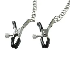 Sex & Mischief Pinces à Tétons Avec Chaîne En Métal -SexToys Soldes Boutique sex mischief chained nipple clamps 2
