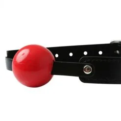 Sex & Mischief Baillon Boule Rouge Ferme -SexToys Soldes Boutique sex mischief solid red ball gag 3