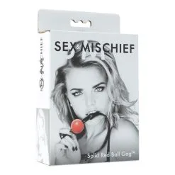 Sex & Mischief Baillon Boule Rouge Ferme -SexToys Soldes Boutique sex mischief solid red ball gag 5
